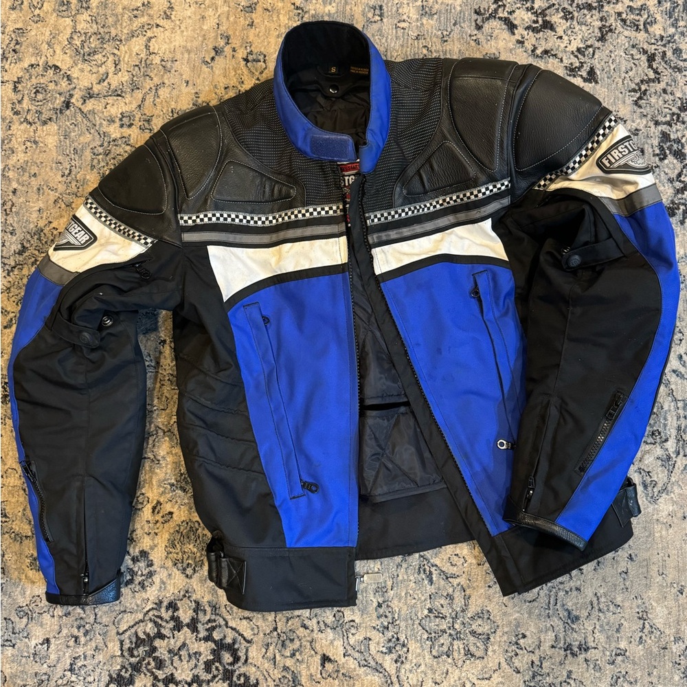 Blue and Black Performance Motorcycle Jacket